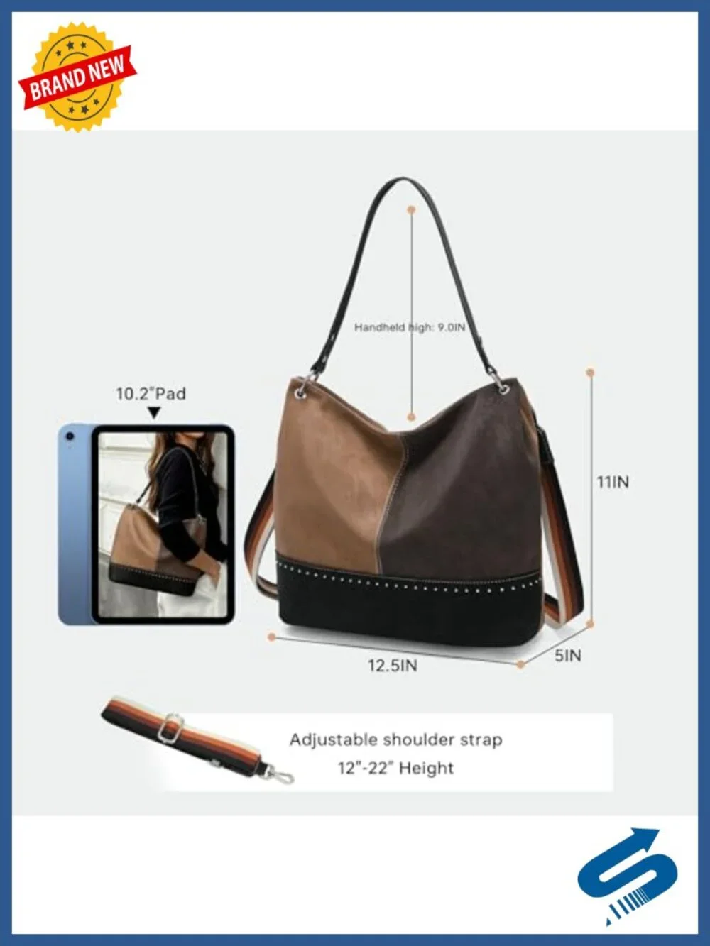 Suede Hobo Crossbody Bag Soft Leather Tote Handbag for Women